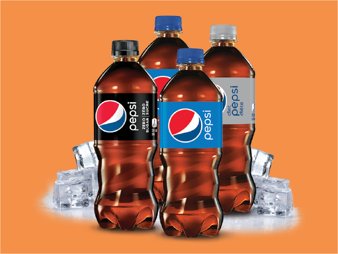 Four 591ml Pepsi Products image